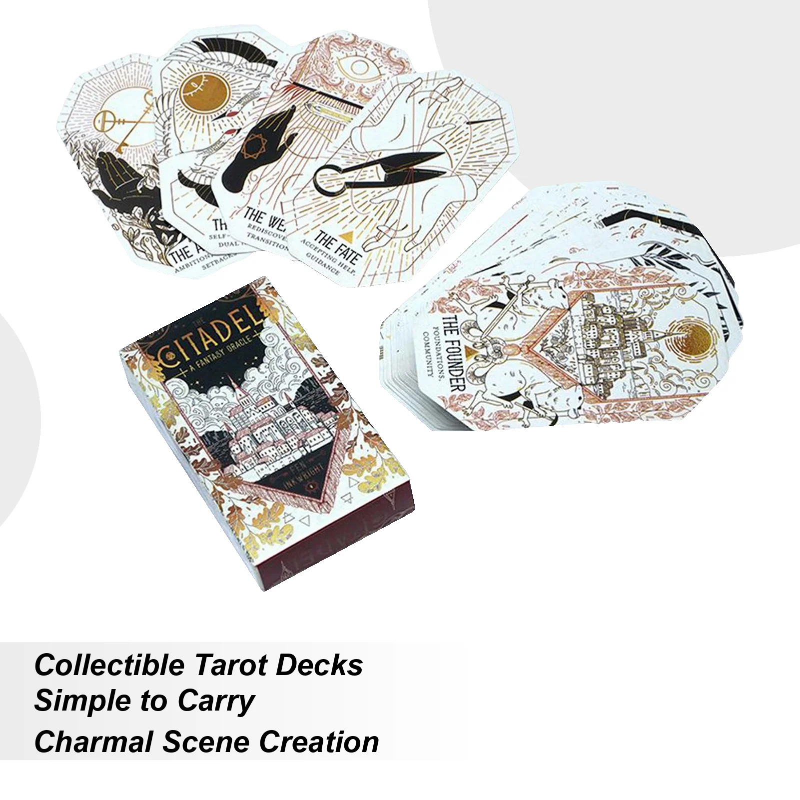 

Tarot Cards Family Party Oracle Cards Entertainment Divinatory Board Games 60 Pieces Fate Divination Deck for Party Holiday
