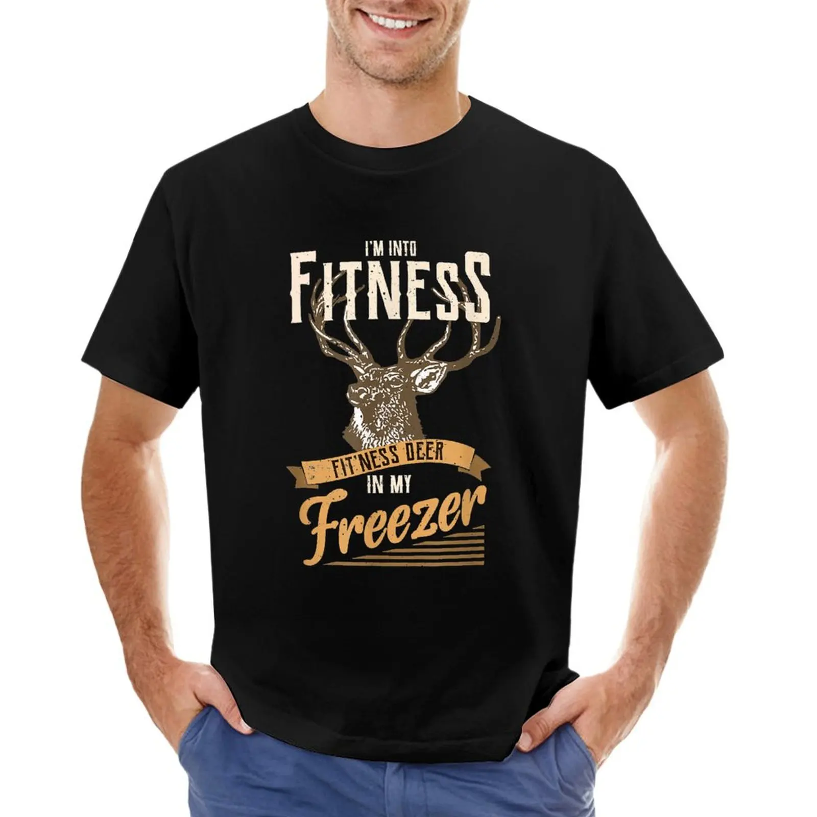 

I'm Into Fitness Fit'ness Deer In My Freezer T-Shirt boys animal print graphics customs design your own men t shirt