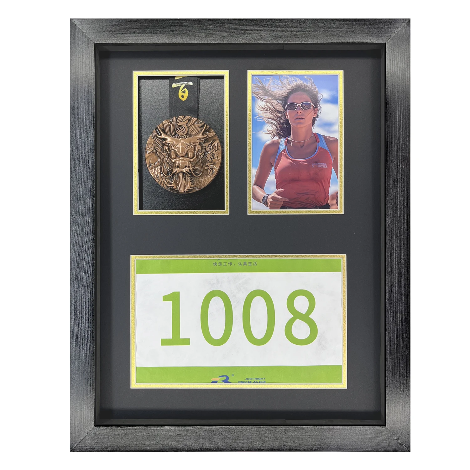 Wooden Photo Marathon Medal Display Frame For Picture High-end framed Medals  Border Storage Case Home Decoration 30 x 22