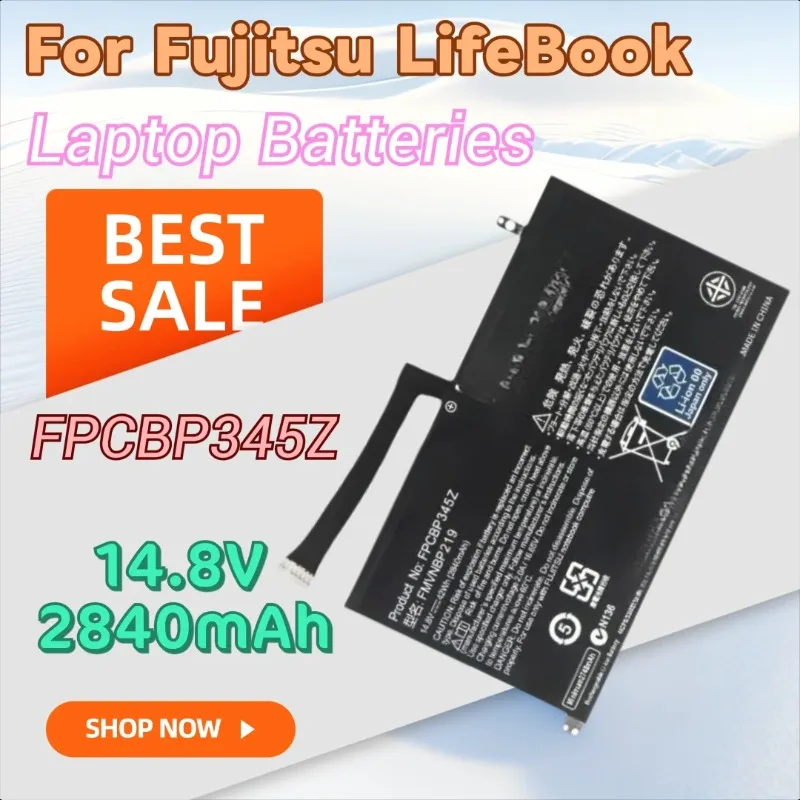 New 14.8V 2840mAh High Quality Laptop Battery FPCBP345Z for Fujitsu LifeBook UH552 UH572 Ultrabook Series FMVNBP219 FPB0280