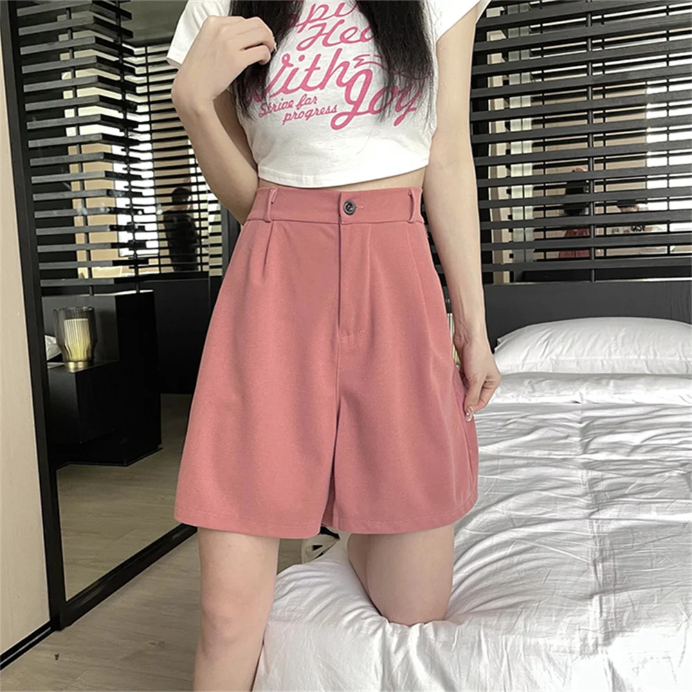 women's Summer New Shorts Cotton Solid Color High Quality Five-Point Shorts Casual Business Social Straight Shorts Female body