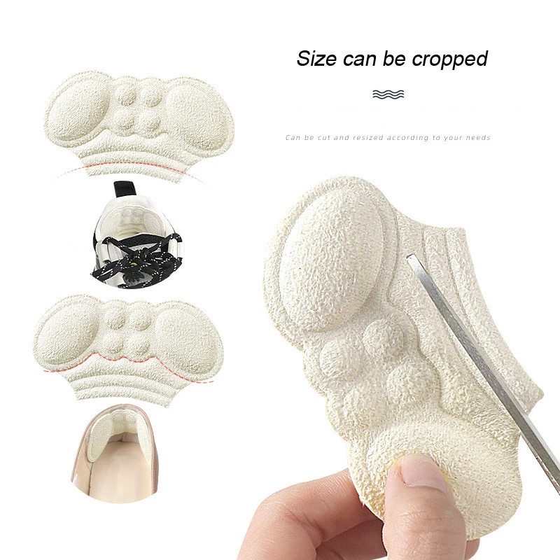 1 Pair Sneakers Heel Pad Heel Stickers Protectors Women Shoes Pad Invisible Adhesive Patch Repair Shoe Size Reducer Heel Cushion