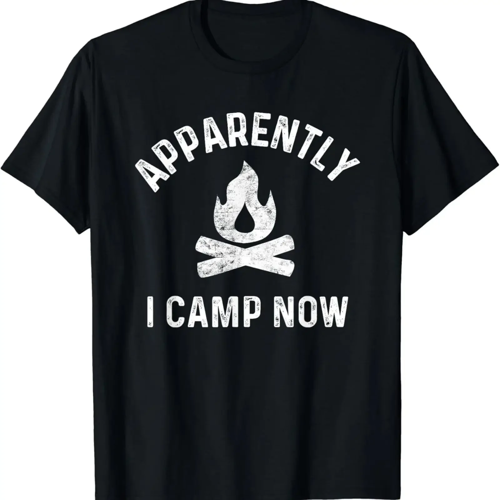 Funny Camping s For Women Or T Shirtns Apparently I Camp Now Shirt vintage Washed homme Casual Soft Breathable Unisex