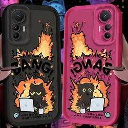 Funny Explosion Cat Dog Phone Case for Xiaomi 14T 13T 12T 11T 13 12 11 Lite 5G NE POCO X6 X5 F6 F5 F3 X4 GT X3 NFC M5S M6 Pro