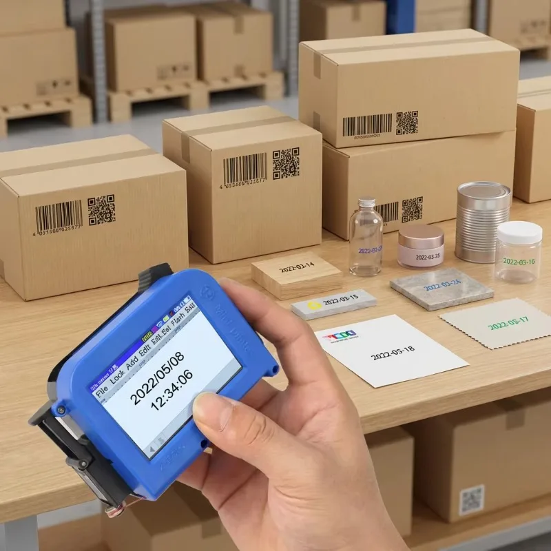 Hot‑Sale Mini Portable Thermal Inkjet Printer for Batch Code Logo Coding on Corrugated Boxes Cartons