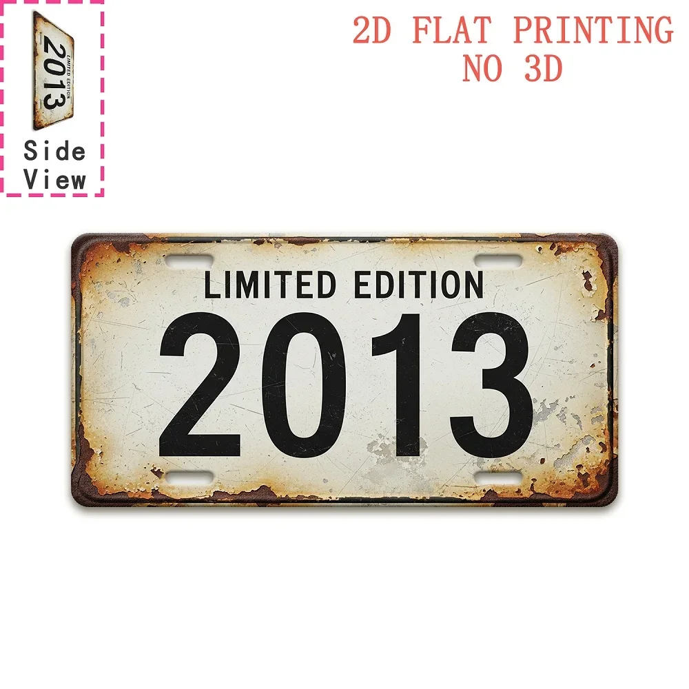2D Flat Printing,, Wall Decor, 1pc, Retro 2013 Aluminum Sign (29.97cm x 14.99cm), for Man Cave, Bar, Garage, Cafe, Living Roo