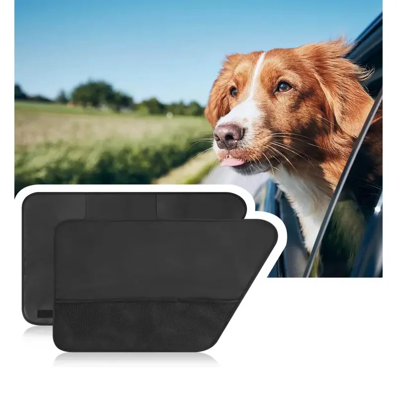 Universal Car Rear Side Door Categorized Storage Mat Large Capacity Mesh Pocket Vehicle Interior Organizer