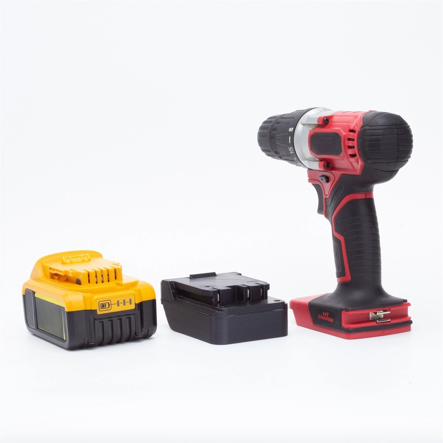 Lithium Ion Adapter/Converter for DeWalt 18V 20V Li-ion Battery TO Hyper Tough 20V Cordless Drill Tools(Only Adapter)