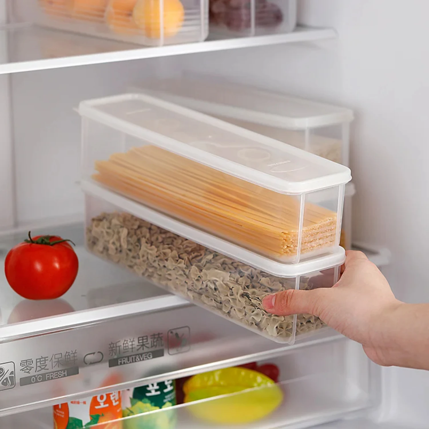 

Noodle Spaghetti Container Household Cereal Preservation Box with Cover Spaghetti Box Food Container