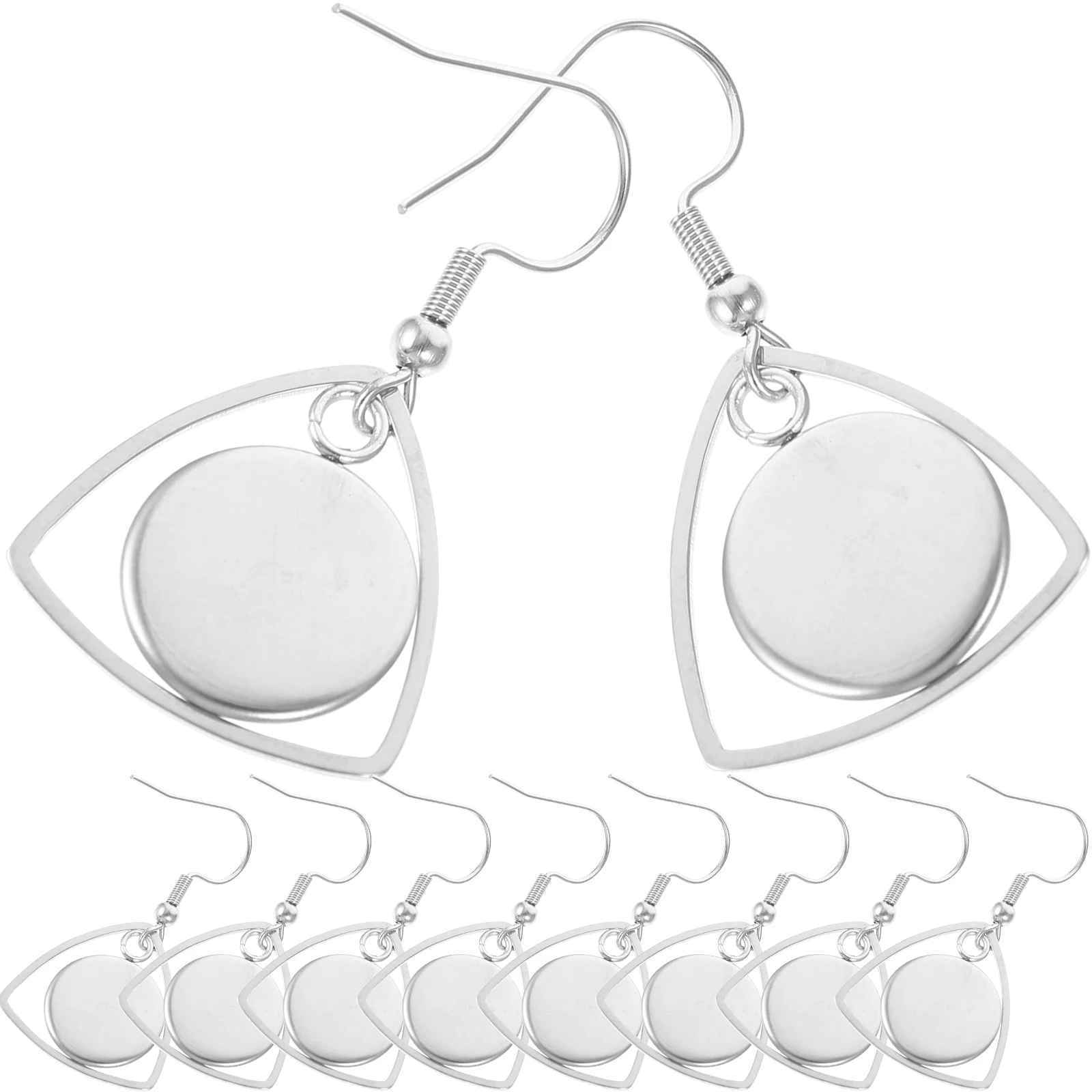 

20 Pcs Stainless Steel Ear Hook Earring Hoop Pendants Hooks for Jewelry Making Bezels Accessories