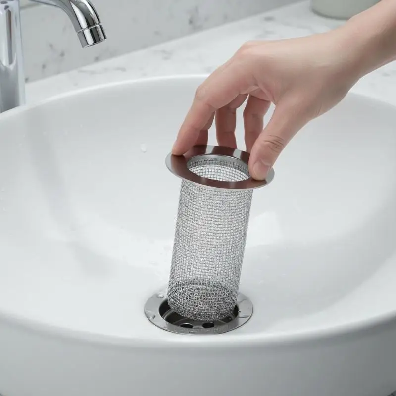 Stainless Steel Floor Drain Filter Mesh Kitchen Sink Filter Bathtub Hair Catcher