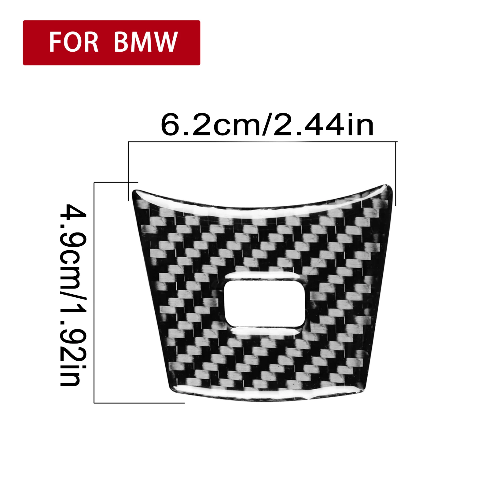 For BMW E63 E64 2003-2010 Car Steering Wheel Trim Cover Carbon Sticker Decal Compatible Car Interior Accessories