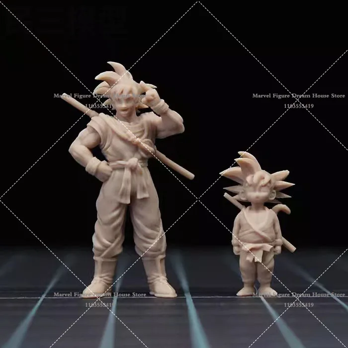 Multi-version 1/64 1/43 Scale Miniature Scene Doll White Model Un-panited Trunks Gotenks Saiyan WU Kong Mini Action Figure