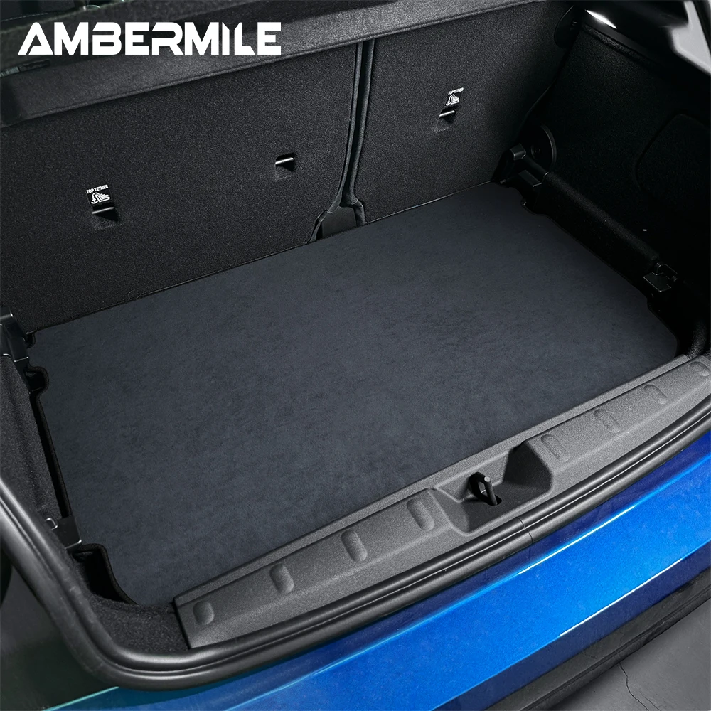 Suede Rear Trunk Pad for Mini Cooper S F65 F66 2024 2025 Accessories Anti-dirty Cargo Liner Mat Cover Decoration Flannel
