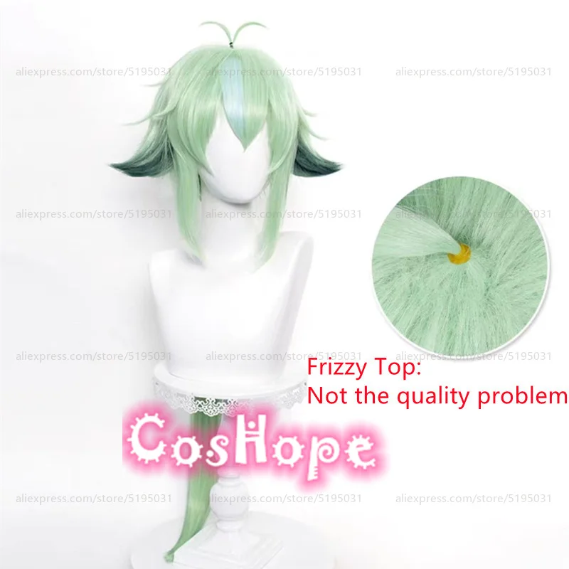 Sucrose Cosplay Pruik 85Cm Lange Groene Appel Pruik Cosplay Anime Cosplay Pruiken Hittebestendige Synthetische Pruiken Halloween