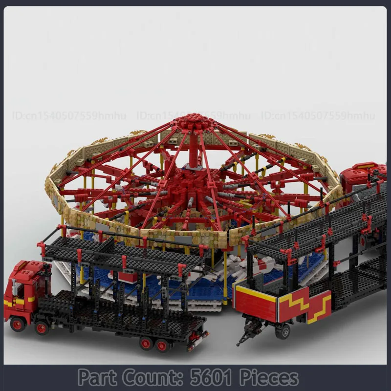 Fairground Carousel GBC Module Sports Moc Building Blocks Technology Bricks DIY Assembly Creative Puzzle Toys Gifts