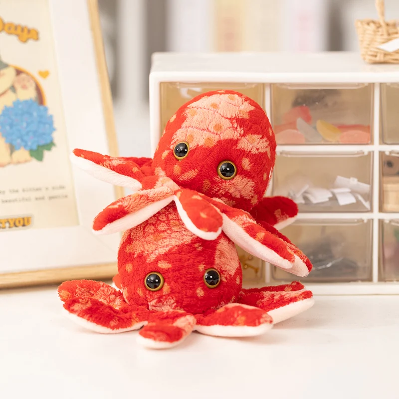 Octopus Plush Toys 6cm Standing Shoulder Stuffed Doll Sea Fish Toys Hobbies Collection Home Decor Toys Kids Dolls Birthday Gifts