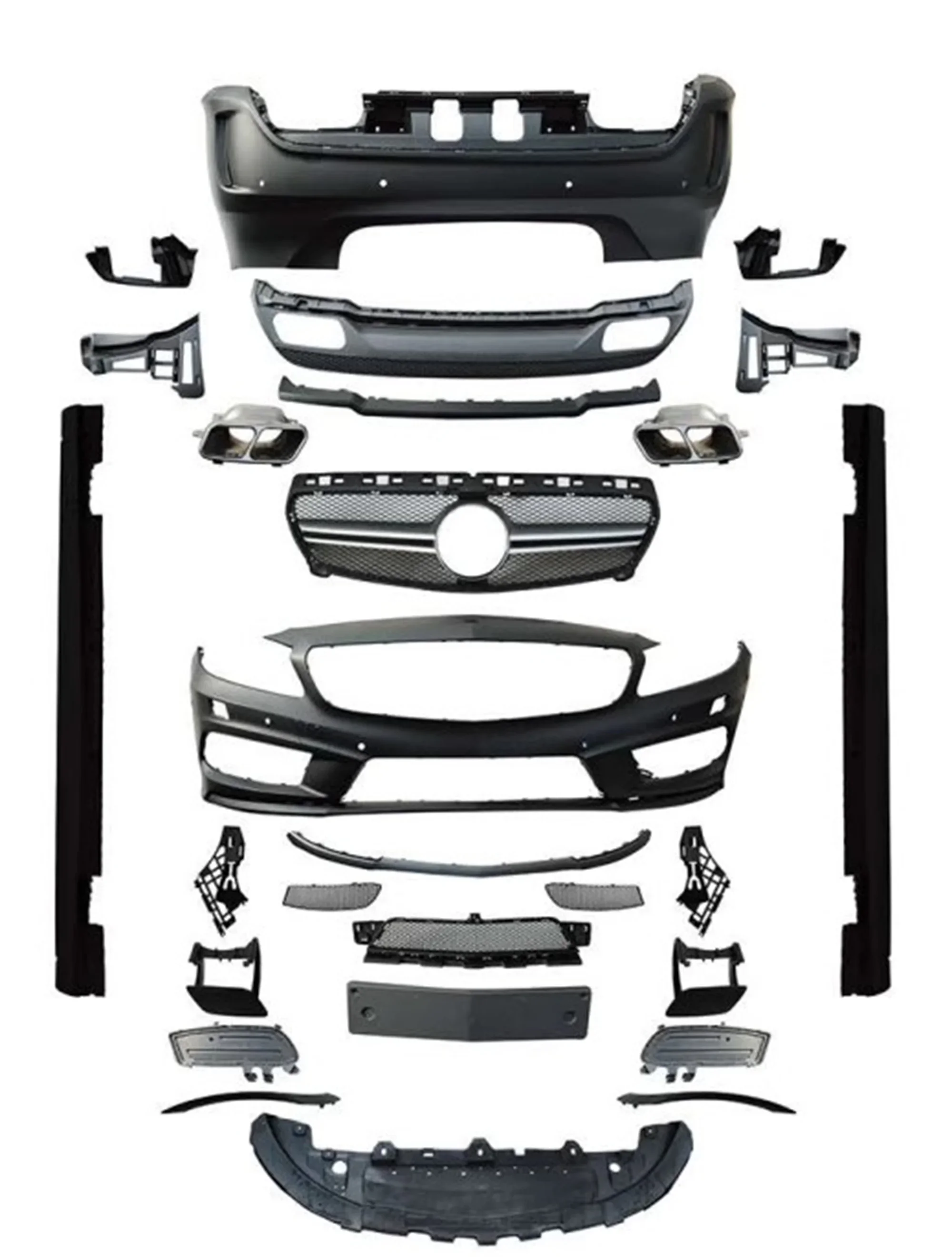 

Car Body kit for Mercedes-Benz A Class W176 13-15 Modified A45 AMG Front and rear bumper tail throat frame grille