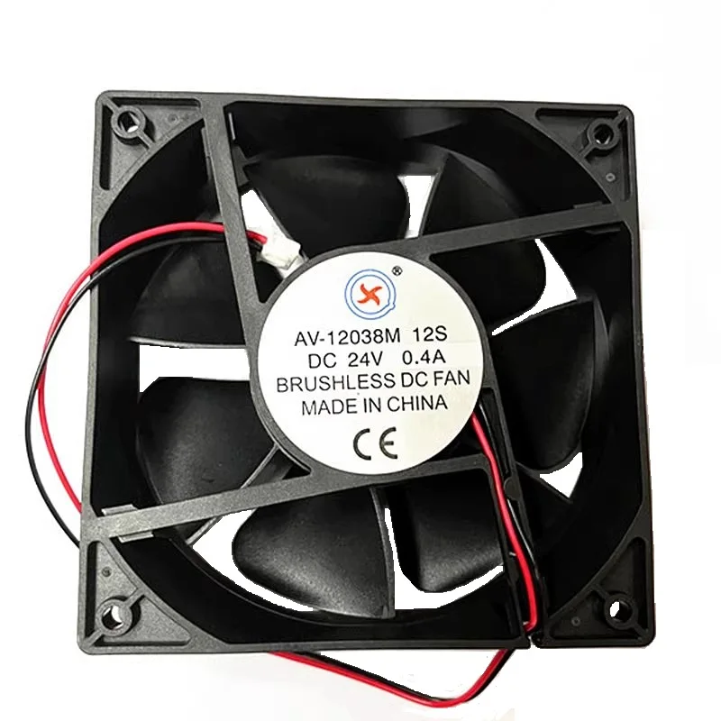 

AV-12038M12S DC 24V 0.4A 120x120x38mm 2-Wire Server Cooling Fan
