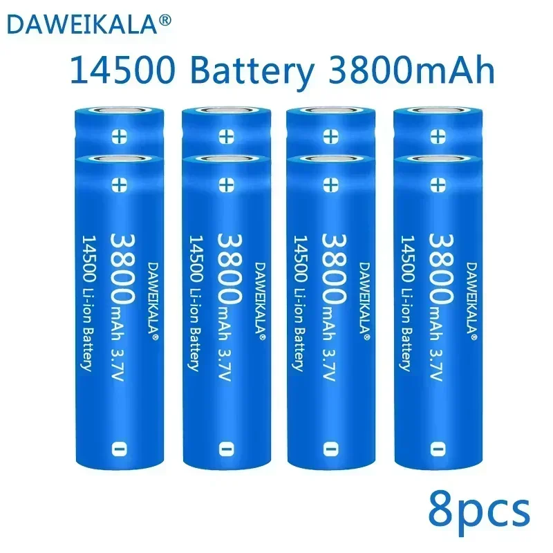 2024 New EST 14500 lithium battery 3.7V 3800mah rechargeable battery for flashlight LED flashlight toys