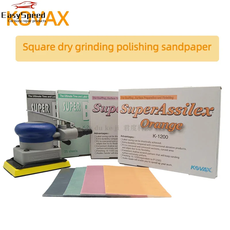 25 Pcs Japanese Kovax Double Eagle Rectangular Dry Sandpaper 2000/3000 Grit Car Finish Polishing Grinding Abrasive Abrasive