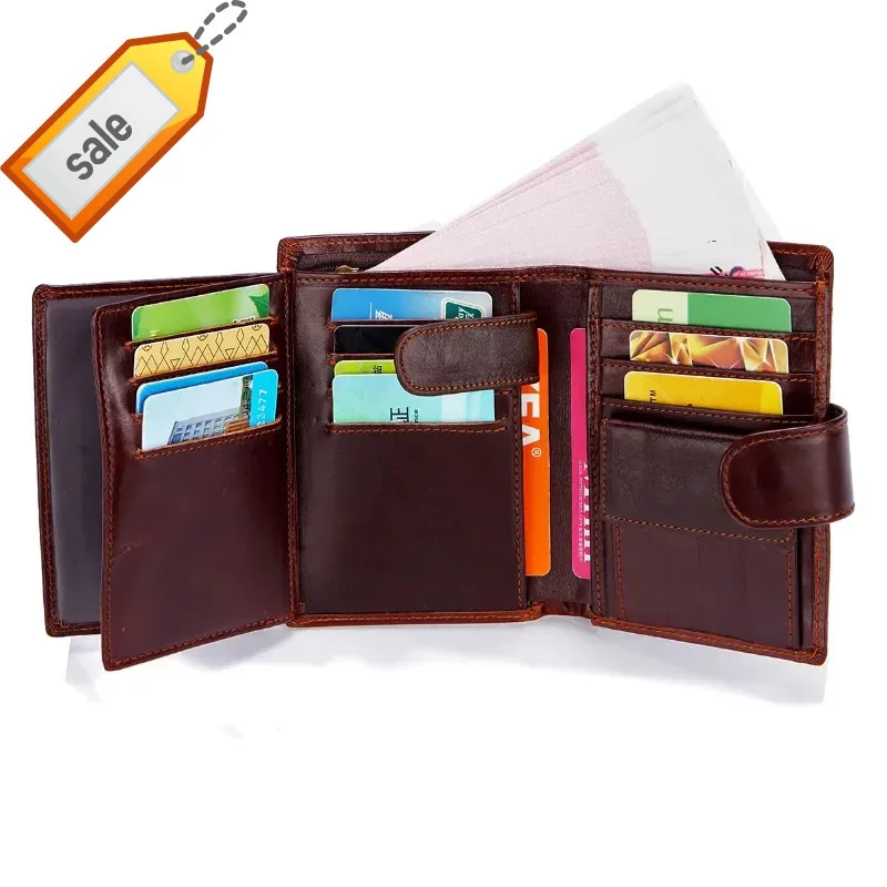 

Men Short Male Genuine Handy Bag Purse Men's Card Holder Cowhide Leather Coin Pouch Wallet