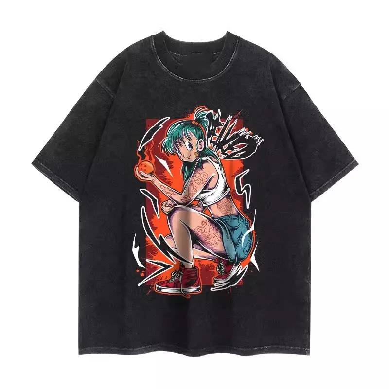 

Dragon Ball Super Broly Legendary Super Saiyan Acid Wash Oversized Cotton T Shirt 2026 Summer Anime Streetwear Graphic Tee