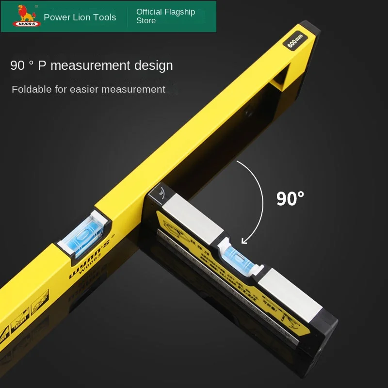 Multi functional level, aluminum alloy high-precision level, strong magnetic mini household balance ruler, and ruler