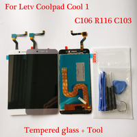 For Letv LeEco Coolpad cool1 cool 1 c106 C103 R116 LCD Display + Touch Screen Digitizer Assembly Free Tools and Tempered glass