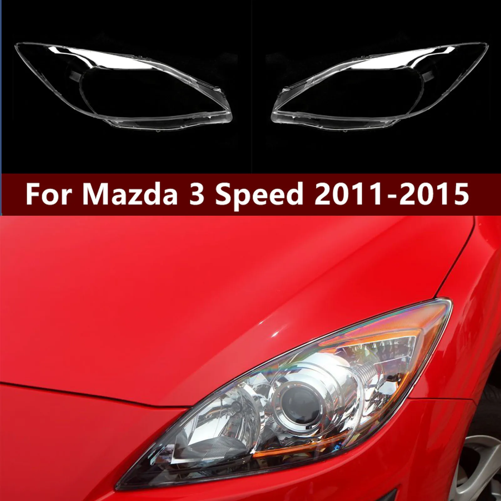 

Для Mazda 3 Speed 2011 2012 2013 2014 2015 корпус фары прозрачный абажур крышка фары из плексигласа оригинальный абажур