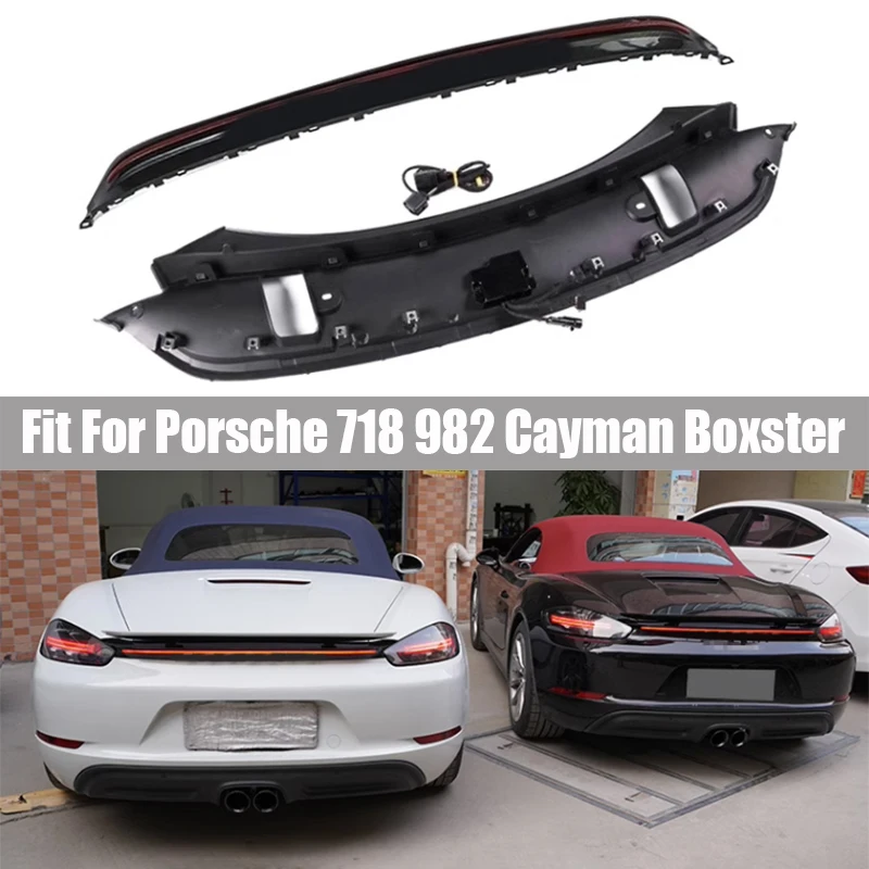 

Fit for Porsche Boxster Cayman 718 982 2016 2017 2018 2019 - 2023 Through Running Water Taillights Modified with LED Taillights