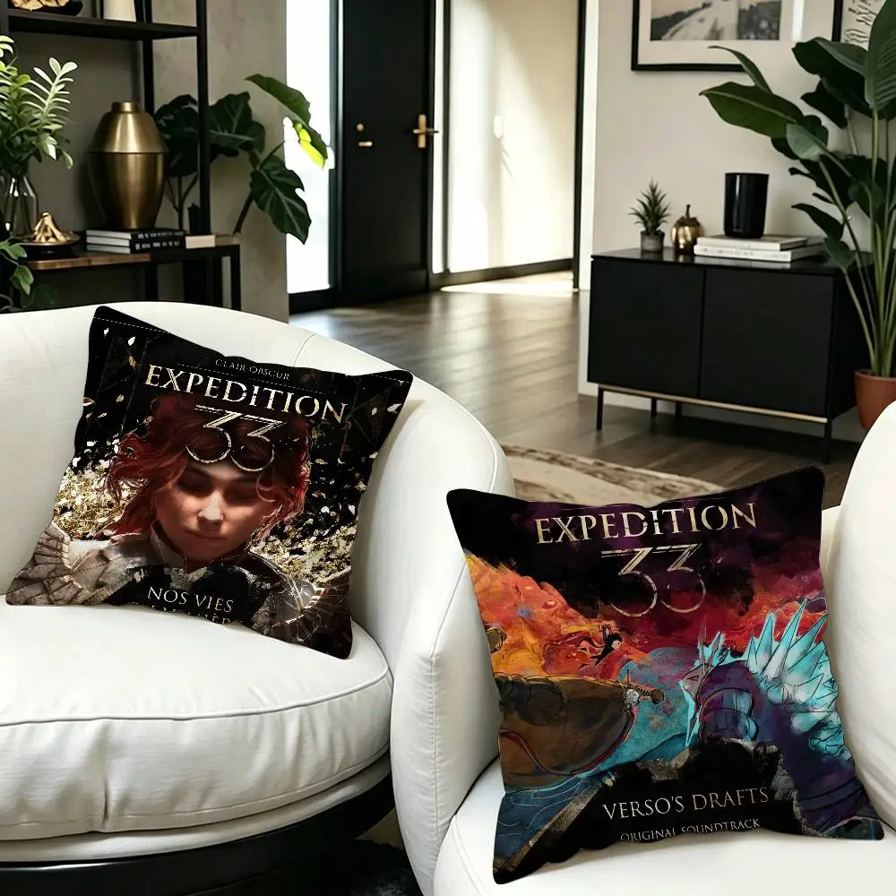 C-Clair-Obscur Expedition-33 Game Office Cushion Pillowcase Car Cushion Cover45X45CM Lumbar Pillowcase Sofa Pillowcover