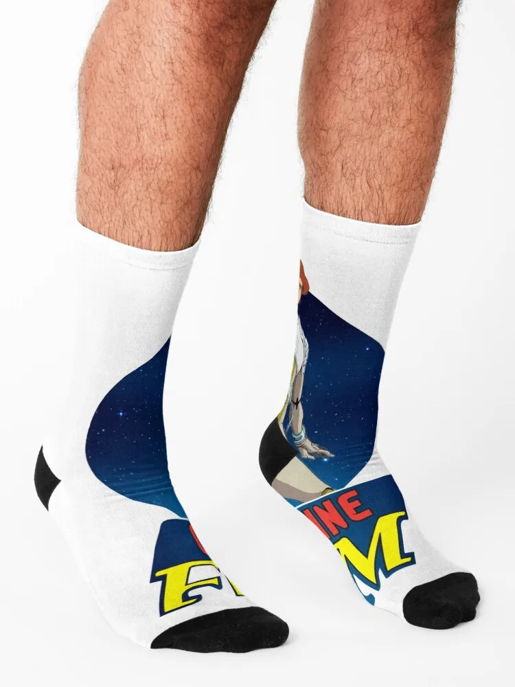 Capitaine Flam (Captain Future) Socks Stockings compression luxury Non-slip retro Socks Women Men's