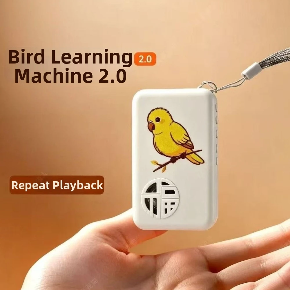 Recording Bird Talking Trainer Auto Cycle Playback Bird Learning Machine Multi Segment Audio Interactive Bird Repeater