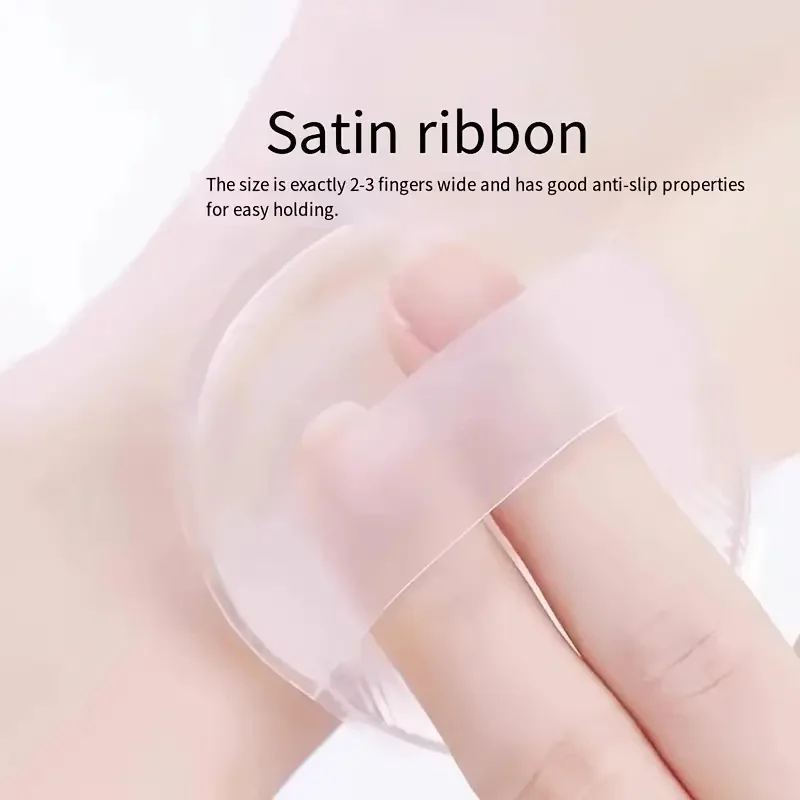 3/5/8 Uds. Puffs de polvo de silicona redondos transparentes, esponja de base en polvo con cojín de aire, esponja de licuadora cosmética no absorbente transparente