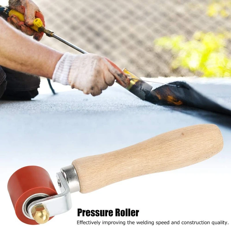 Hand Pressure Roller, 28Mm Silicone Pressure Roller Rolle For PVC/TPO/EPDM Roofing Tools Flooring Tools Welding Tool