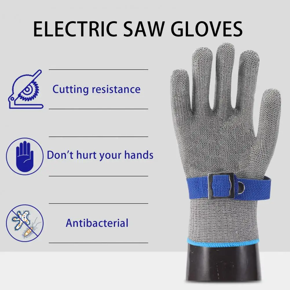 Cut Resistant Gloves 1Pc Durable Reduce Burr Exposure Universal  Slaughtering Kitchen Chainsaw Gloves for Factory