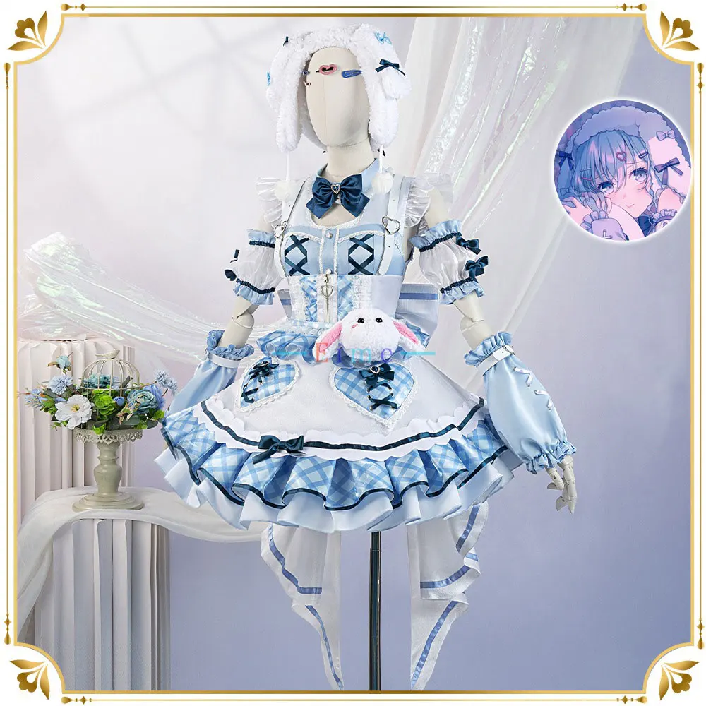 أزياء بانج دريم كوراتا ماشيرو التأثيرية للنساء فستان حفلات لطيف بدلة خادمة أزياء الهالوين كرنفال ملابس أنيمي مصنوعة حسب الطلب