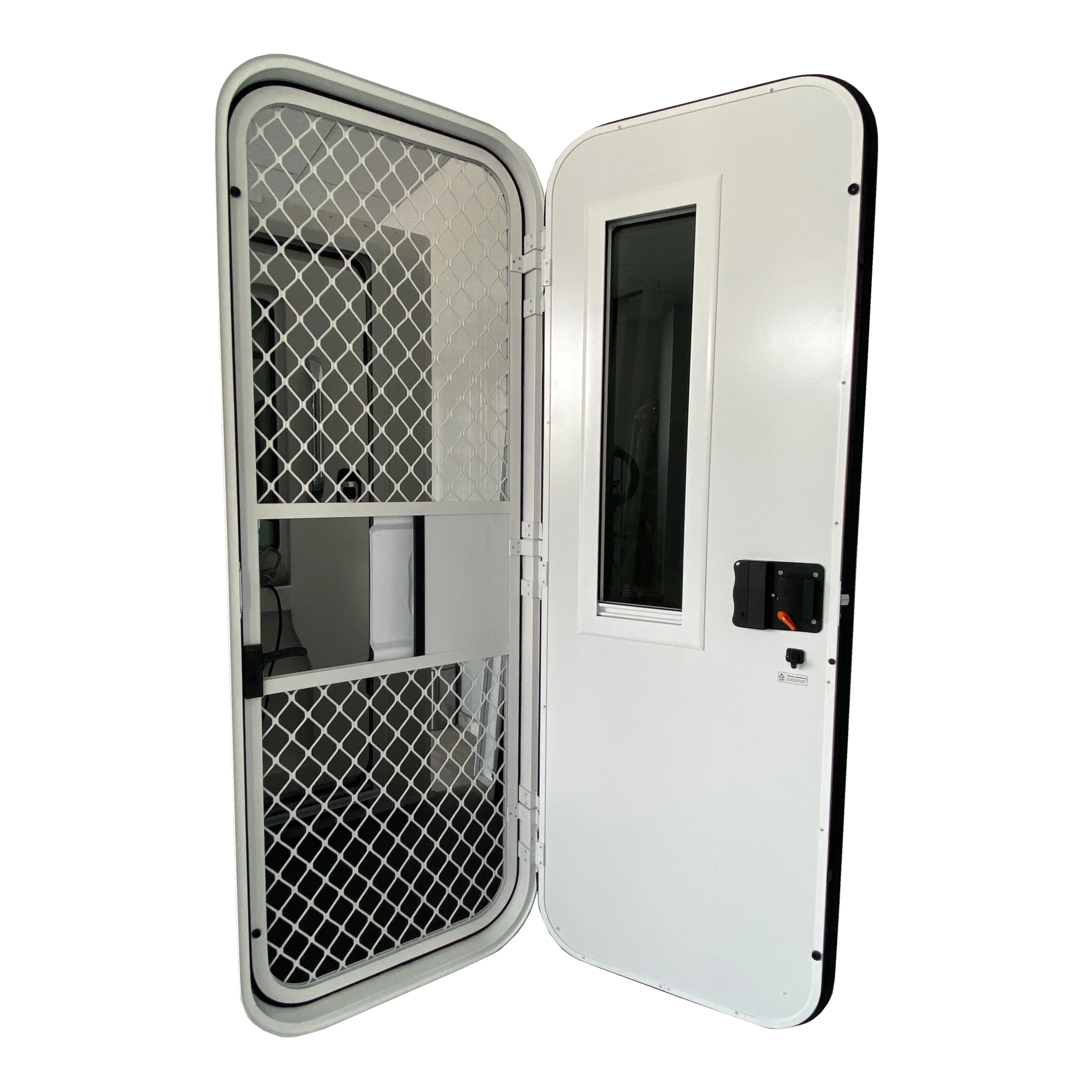 تخصيص حجم قافلة متنقل RV سبائك الألومنيوم لوحة دخول الباب مع باب قفل بكلمة مرور #3