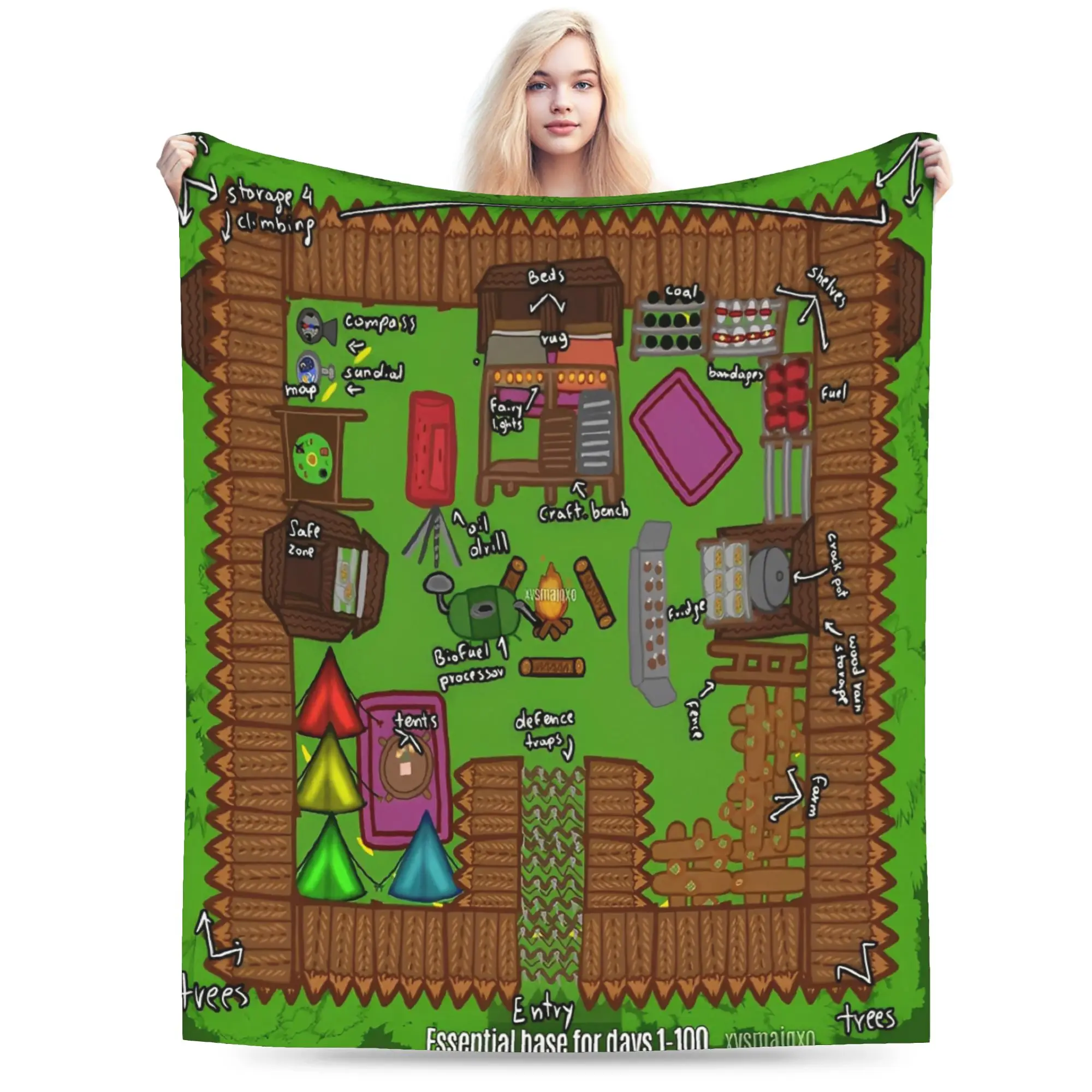 99 Nights in The Forest Blankets Quality Soft Warm 2025 Game Bedding Throws Winter Decorative Bedroom Fluffy Bedspread
