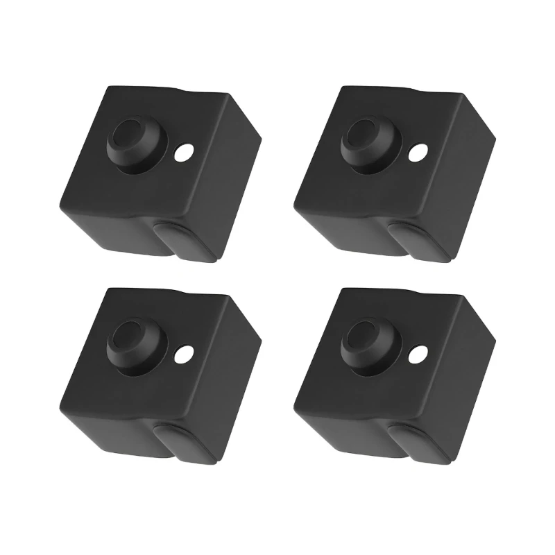 1/4 قطع جوارب سيليكون ناعمة لطابعة CR10 كتلة التدفئة ثلاثية الأبعاد Hotend غطاء العزل الحراري جزء طابعة ثلاثية الأبعاد