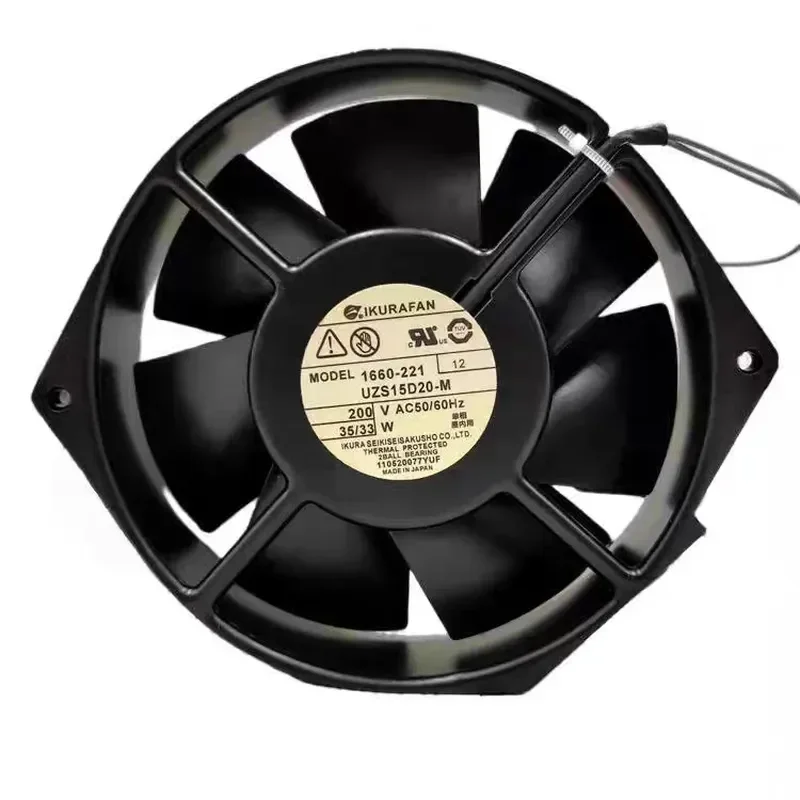 For Original Yuliang IKURAFAN 1660-221 UZS15D20-M 200V iron blade high temperature resistant fan