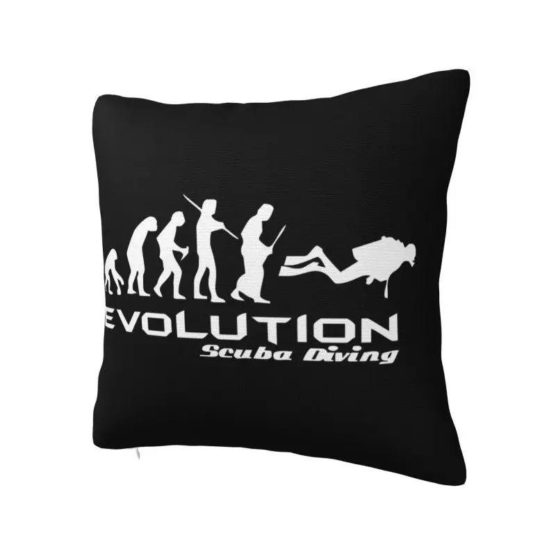 Evolution Of Scuba Diving Cushion Cover 45*45 cm Velvet  Underwater Dive Diver Gift Throw Pillow Case Bedding Sofa Pillowcase