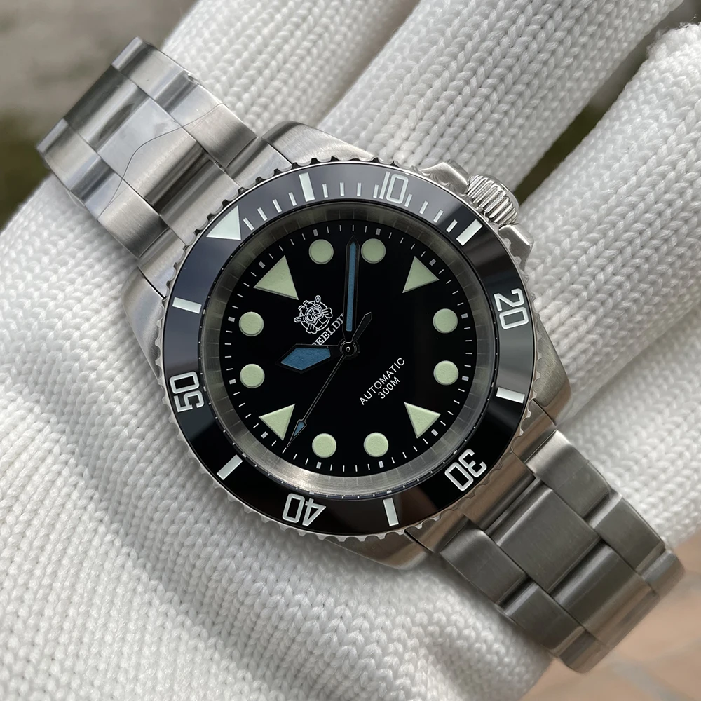 STEELDIVE SD1955 Limited Supply Blue Hands NH35 Automatic Watch 300M Waterproof Sapphire Glass Ceramic Bezel Men Dive Watches