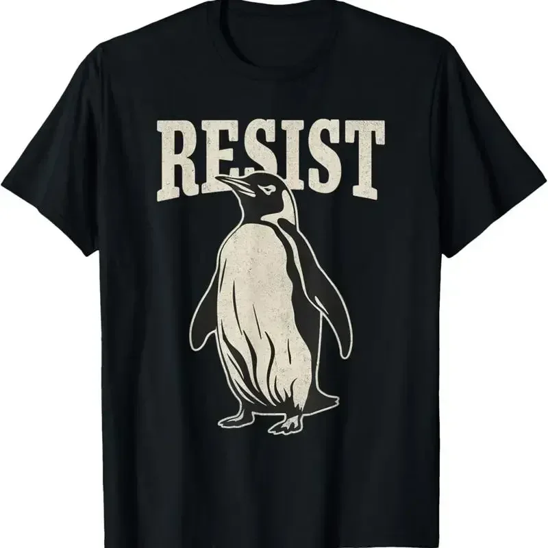 Funny Penguin Resist Penguins Protest Against Tariffs Tariff Unisex T Shirt