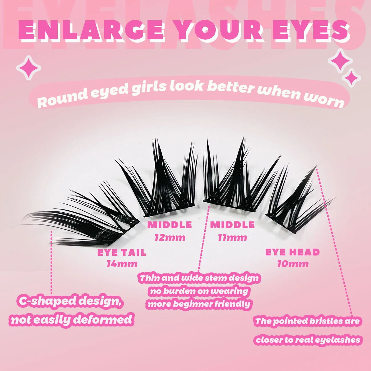 سلسلة Fox Puppy الرموش الصناعية 32 صفًا سعة كبيرة مجموعة فردية مظهر طبيعي ينبع واسعة ملحقات رموش الحفلات اليومية #2