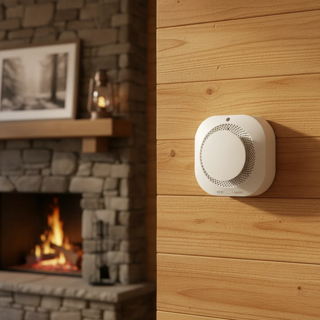 High Decibel Plastic Smoke Detectors Fire Alarm Wireless Remote Control 433.92MHz CE Certified 200m Range