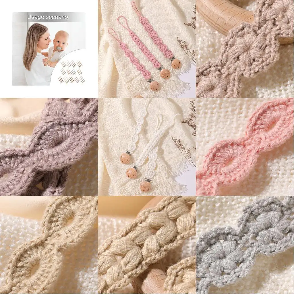 

Цепной держатель для соски-пустышки, тканый зажим для пустышки, ремень для соски для малышей, L8RB