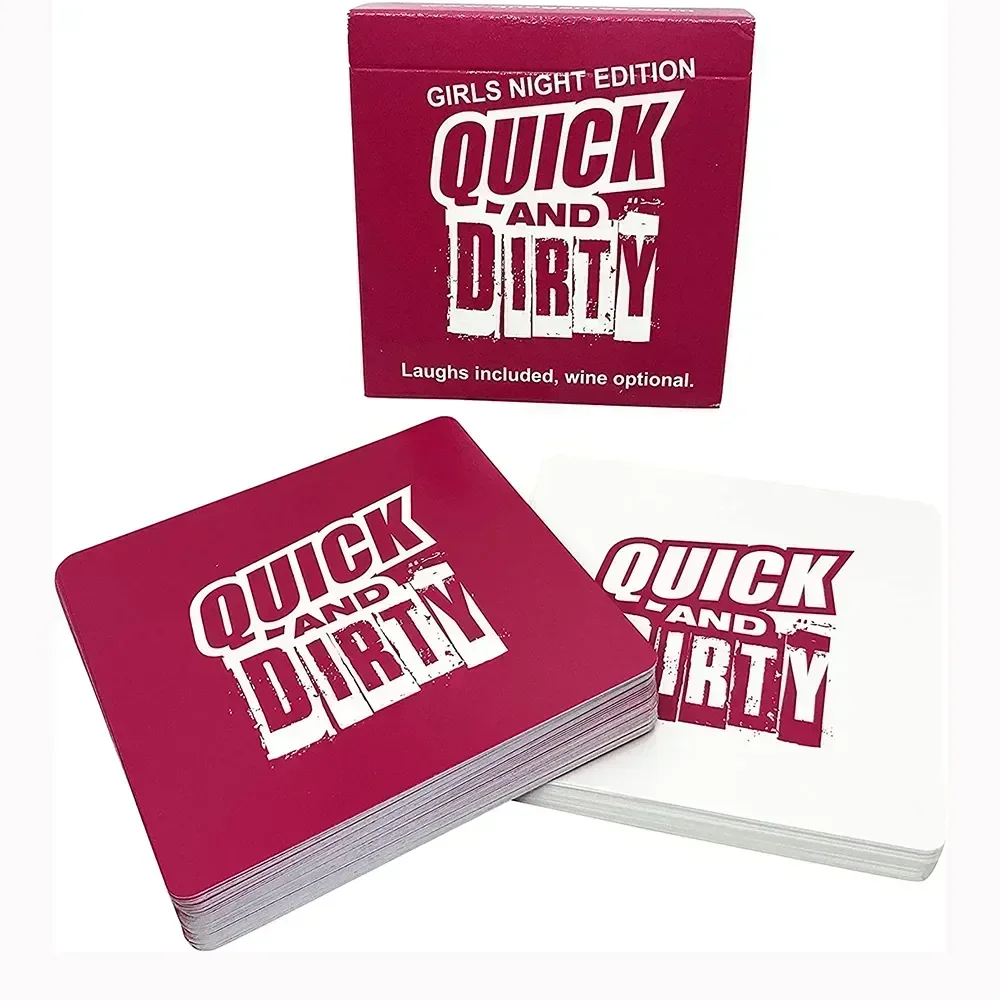 Quick And Dirty card game Offensively Fun Game! [Funny Social Comedy Game] Quick And Dirty - Girls Night Edition card game