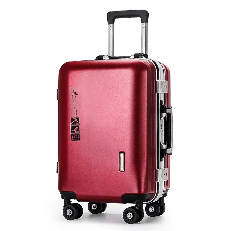 20 22 24 New Trolley Case Female Suitcase Wheels Boarding Students Korean Version of the Suitcases Male Aluminium Frame Luggage